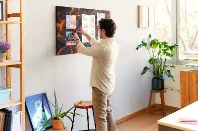Nástěnka korková Lávová sopka