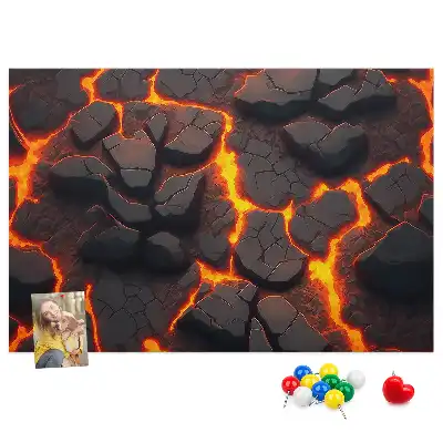Nástěnka korková Lávová sopka