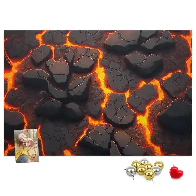 Korková nástěnka Láva sopka
