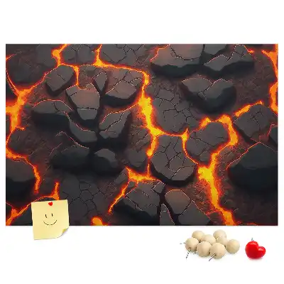 Nástěnka korková Lávová sopka