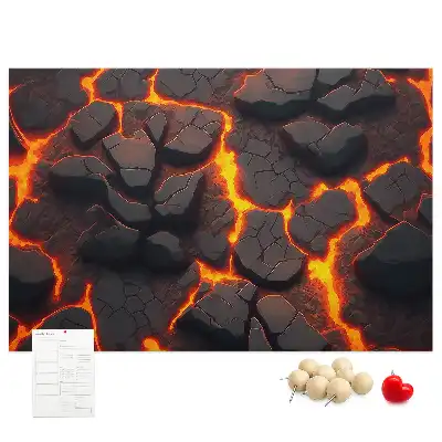 Korková nástěnka Láva sopka