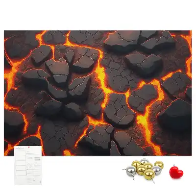 Nástěnka korková Lávová sopka