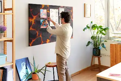 Korková nástěnka Láva sopka