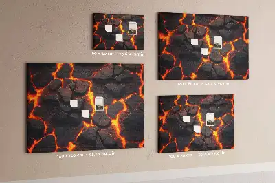 Nástěnka korková Lávová sopka
