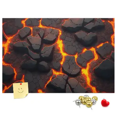 Nástěnka korková Lávová sopka