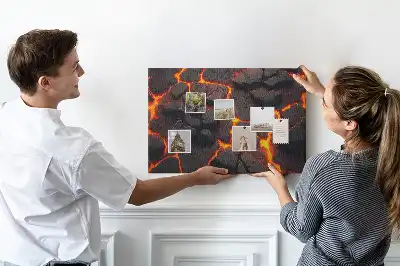 Nástěnka korková Lávová sopka