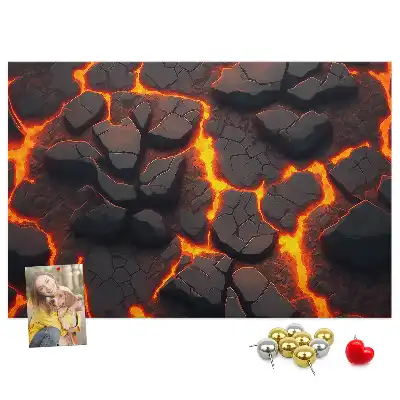 Nástěnka korková Lávová sopka