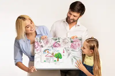 Korková nástěnka s motivem akvarelových růží
