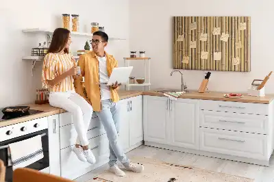 Nástěnka do dětského pokoje s motivem bambusových holí