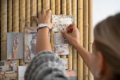 Nástěnka do dětského pokoje s motivem bambusových holí