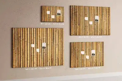Nástěnka do dětského pokoje s motivem bambusových holí