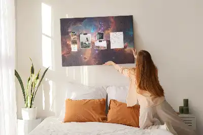 Korková nástěnka s motivem vesmírné hvězdy