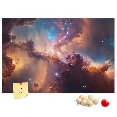 Korková nástěnka s motivem vesmírné hvězdy