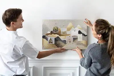 Nástěnka do dětského pokoje s motivem abstraktních hor