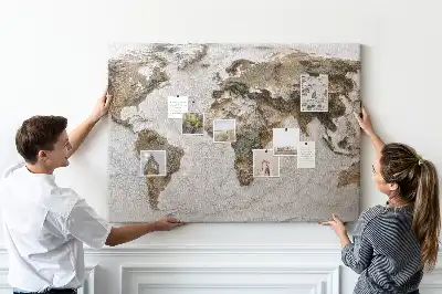 Nástěnka korková Mapa starého světa