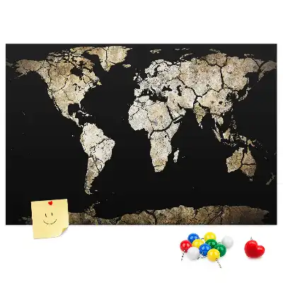 Nástěnka do dětského pokoje Mapa světa stíratelná