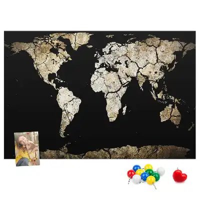 Nástěnka do dětského pokoje Mapa světa stíratelná