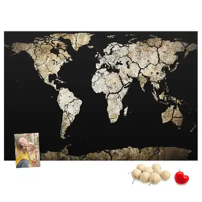 Nástěnka do dětského pokoje Mapa světa stíratelná