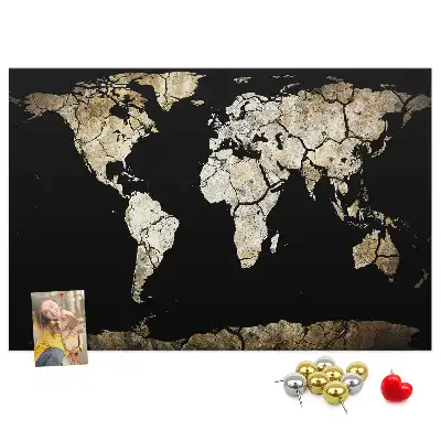 Nástěnka do dětského pokoje Mapa světa sucha