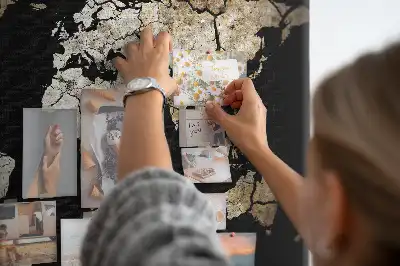 Nástěnka do dětského pokoje Mapa světa sucha