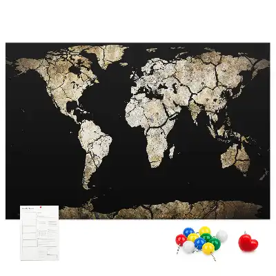 Nástěnka do dětského pokoje Mapa světa stíratelná