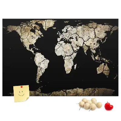 Nástěnka do dětského pokoje Mapa světa sucha