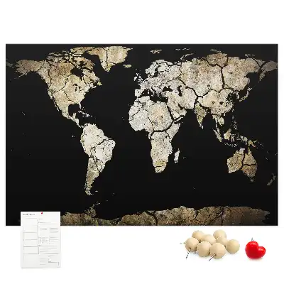 Nástěnka do dětského pokoje Mapa světa stíratelná