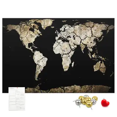 Nástěnka do dětského pokoje Mapa světa stíratelná