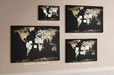 Nástěnka do dětského pokoje Mapa světa stíratelná