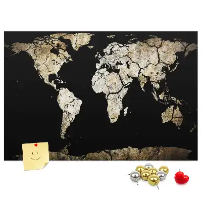 Nástěnka do dětského pokoje Mapa světa stíratelná