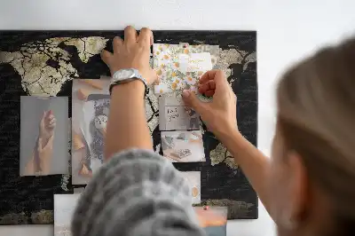 Nástěnka do dětského pokoje Mapa světa stíratelná