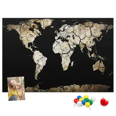 Nástěnka do dětského pokoje Mapa světa stíratelná