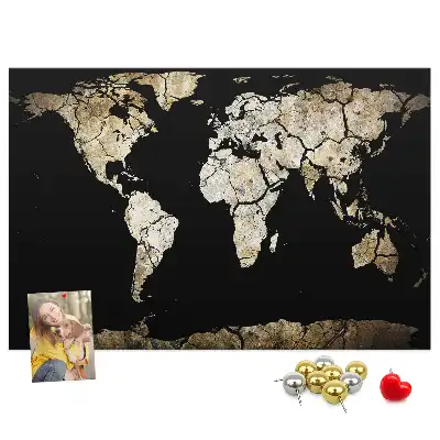 Nástěnka do dětského pokoje Mapa světa stíratelná