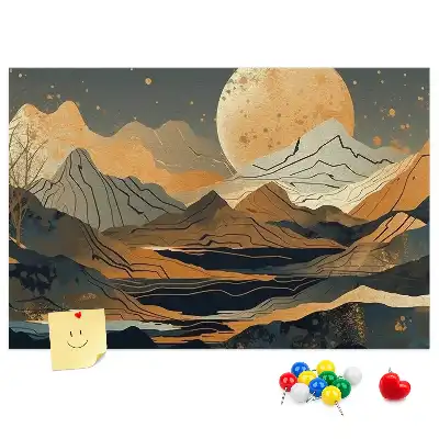 Nástěnka korková Abstraktní krajina