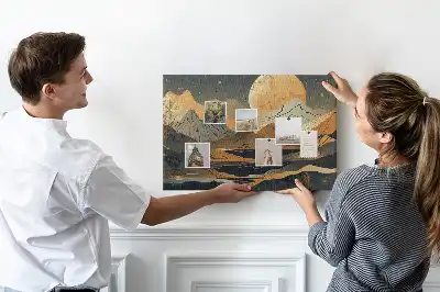 Nástěnka korková Abstraktní krajina