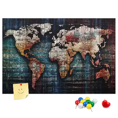 Nástěnná korková tabule Lineární mapa