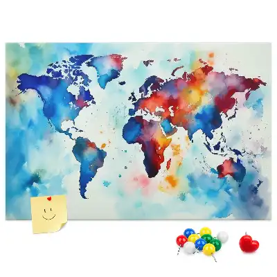 Nástěnka do dětského pokoje Malovaná mapa
