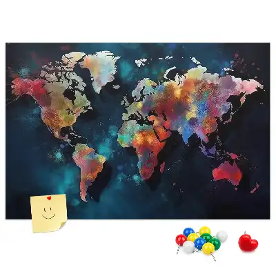Nástěnka korková Abstraktní mapa