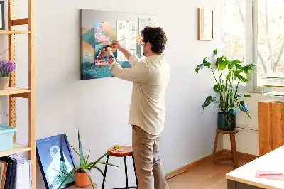 Korková nástěnka Výhled na vrcholky hor