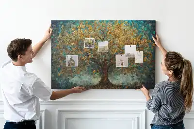Korková nástěnka Mozaikový strom