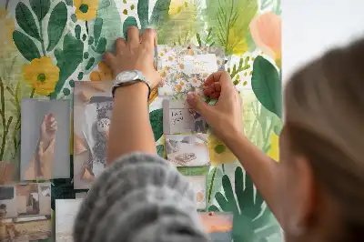Korková tabule Akvarelové květiny