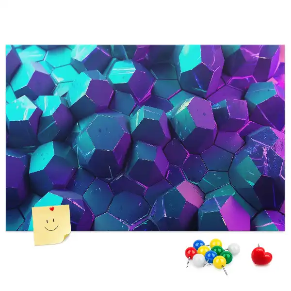 Nástěnka do dětského pokoje s motivem geometrických obrazců