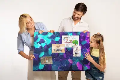Nástěnka do dětského pokoje s motivem geometrických obrazců