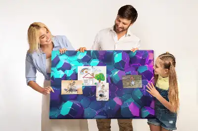 Nástěnka do dětského pokoje s motivem geometrických obrazců
