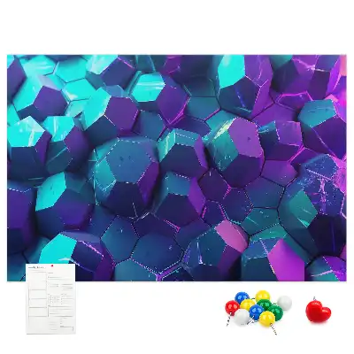 Nástěnka do dětského pokoje s motivem geometrických obrazců