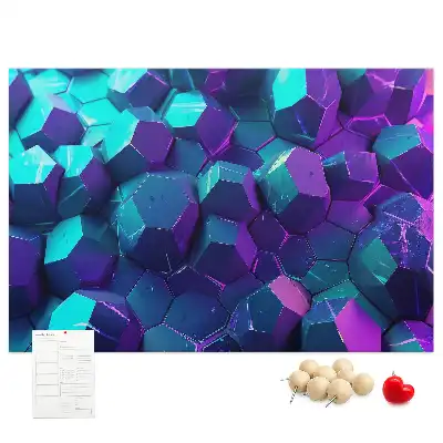 Nástěnka do dětského pokoje s motivem geometrických obrazců
