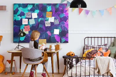 Nástěnka do dětského pokoje s motivem geometrických obrazců