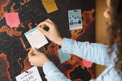 Korková nástěnka Moderní mapa pevnin