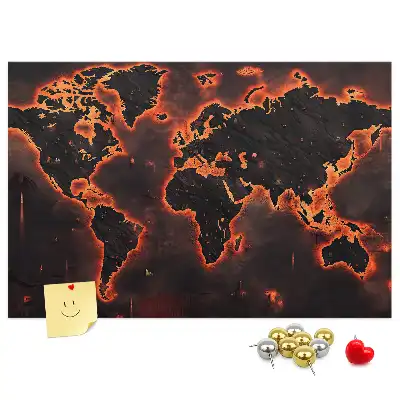 Nástěnka korková Mapa světa