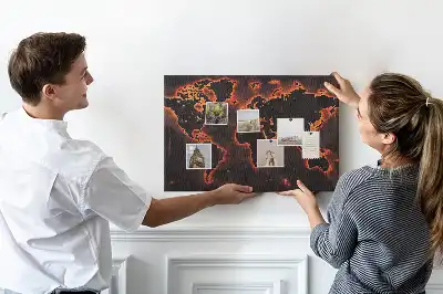Nástěnka korková Mapa světa